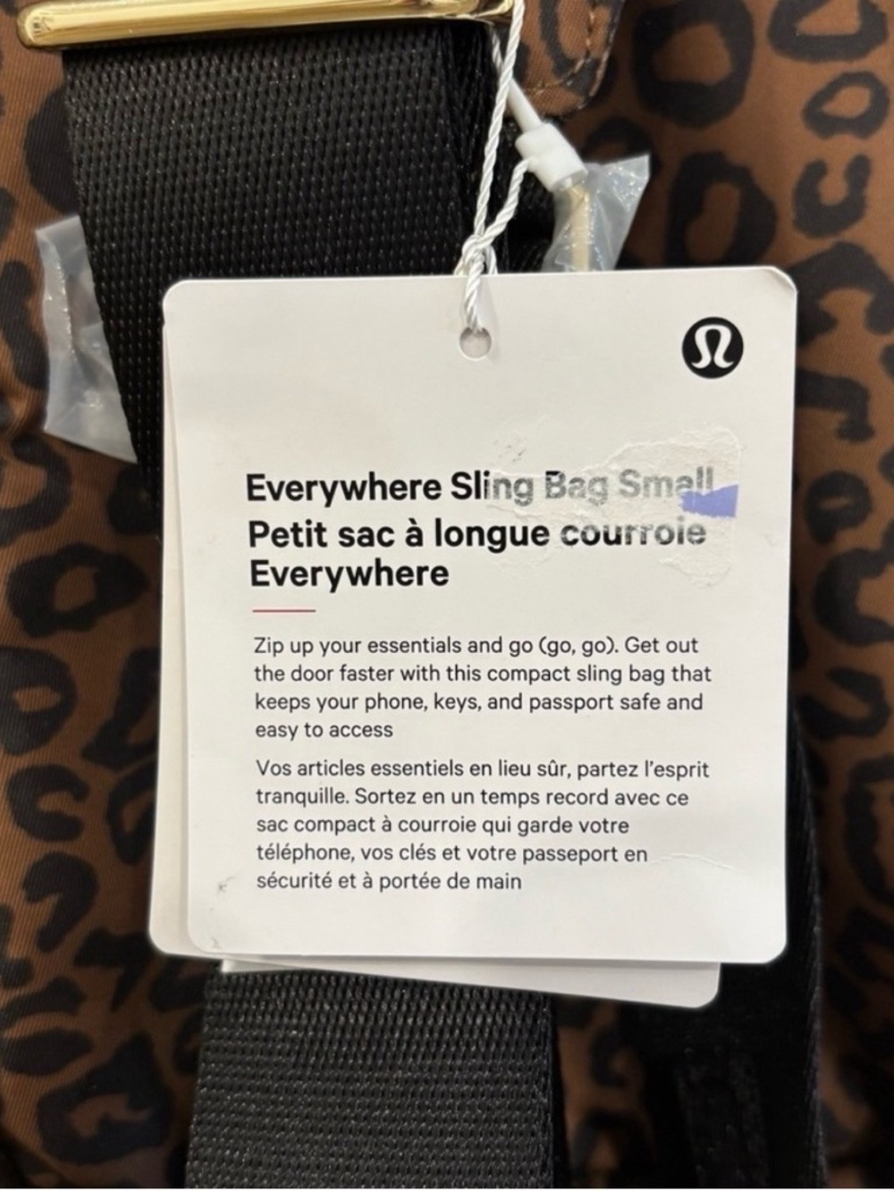 NWT Lululemon Everywhere Sling Bag Small In Leopardo Shift Midi Desert Khaki - Picture 7 of 9